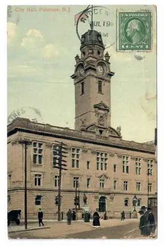 [Ansichtskarte] City Hall, Paterson, N. J. 