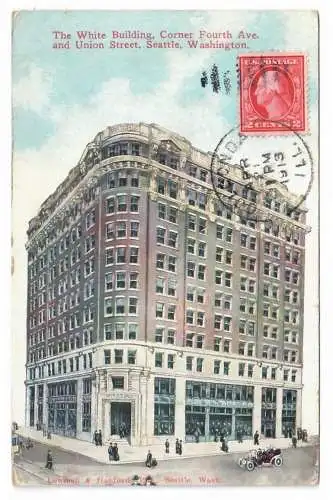 [Ansichtskarte] The White Building, Corner Fourth Ave. and Union Street, Seattle, Washington. 