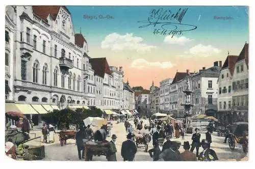 [Ansichtskarte] Steyr, O. Oe. Stadtplatz. 