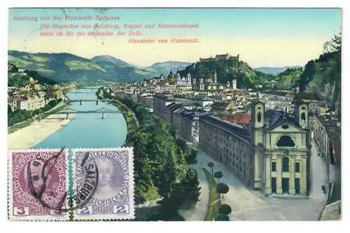 [Ansichtskarte] Salzburg von der Humboldt-Terrasse. 