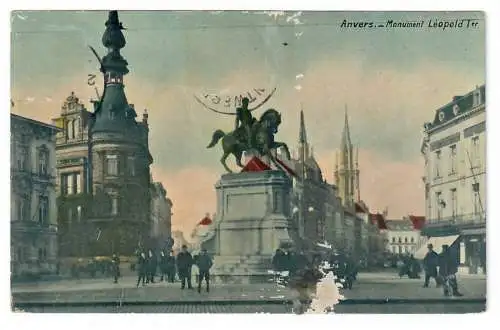 [Ansichtskarte] Anvers. Monument Léopold Ier. 