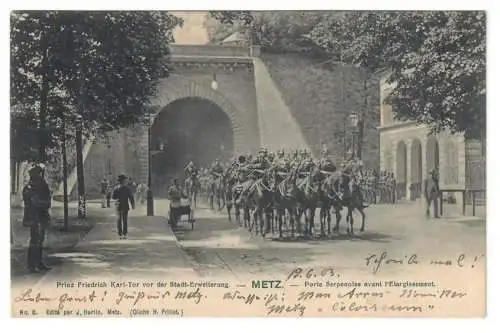 [Ansichtskarte] METZ. Prinz Friedrich Karl-Tor vor der Stadt-Erweiterung. 