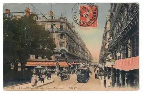 [Ansichtskarte] TOULOUSE. La Rue Alsace-Lorraine. 