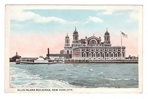 USA. New York City. Ellis Island Buildings.