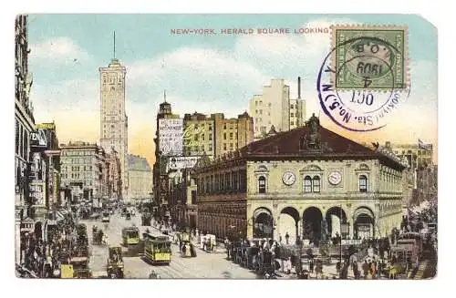 USA. New York. Herald Square looking north. 1909.