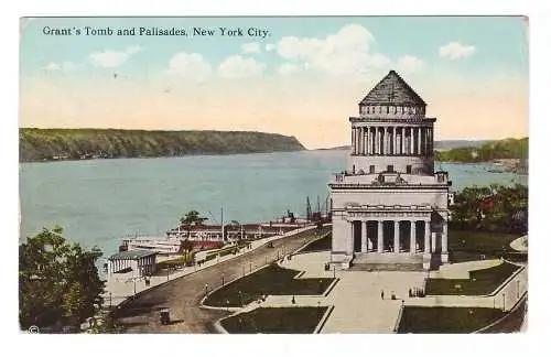 USA. New York City. Grant's Tomb and Palisades. 1911.