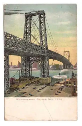 USA. New York. Williamsburg Bridge. 1911.