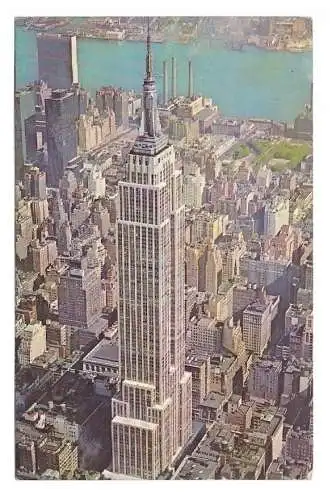 USA. Aerial wiew of Empire State Building. 1966.