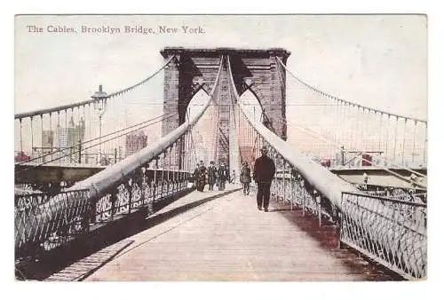 USA. New York. Brooklyn Bridge. The Cables.