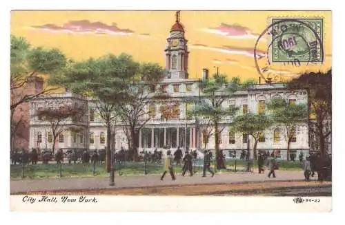 USA. New York. City Hall. 1909.
