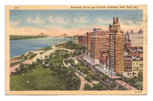 USA. New York City. Riverside Drive and Express Highway. 1942.