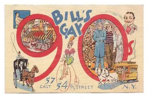 USA. New York. Bill's Gay Nineties.