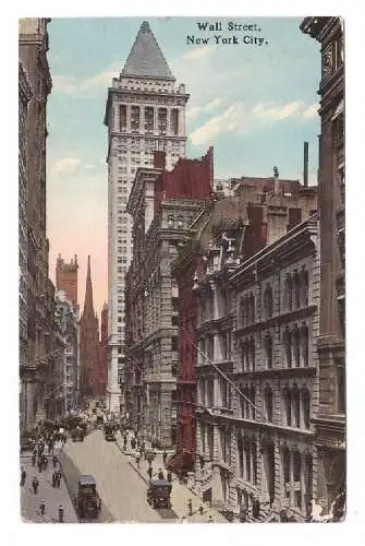 USA. New York City. Wall Street. 1912.