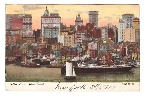 USA. New York. Riverfront. 1910.