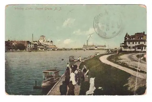 USA. Ocean Grove (New Jersey). Wesley Lake. 1912.