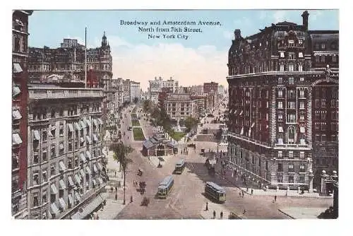 USA. New York City. Broadway and Amsterdam Avenue. North from 70th Street.