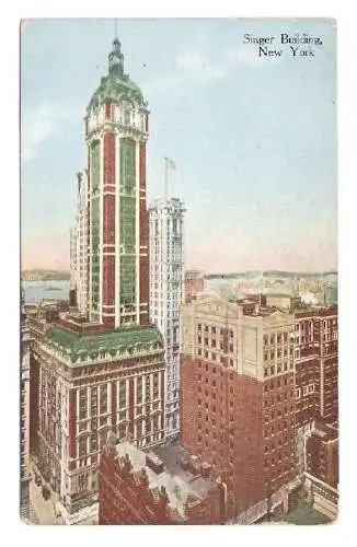 USA. New York. Singer Building. 1913.