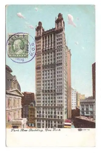 USA. New York. Park Row Building. 1909.