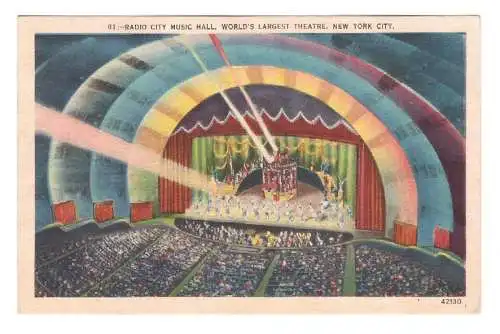 USA. New York City. Radio City Music Hall, world's largest theatre.