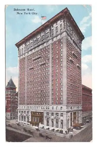 USA. New York City. Belmont Hotel. 1906.