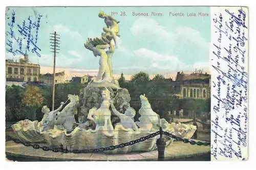 ARGENTINA. Buenos Aires. Fuente Lola Mora. 1909.