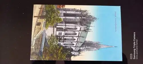 [Ansichtskarte] Basel Elisabethankirche color UNC 1914. 