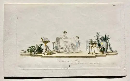 Anonymer Künstler, altkol. Radierung "La bonne Mere" Klassizismus, Paris um 1800