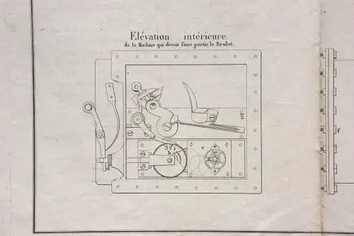 Ambroise Tardieu (1788-1841) Kupferstich "Plan du Brulot Anglais"