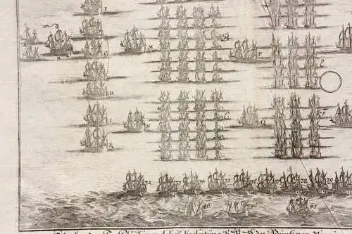 Matthäus Merian d. Ä. (1593-1650) Kupferstich, Invasionsflotte von William III.