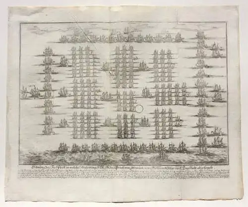 Matthäus Merian d. Ä. (1593-1650) Kupferstich, Invasionsflotte von William III.