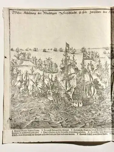 Matthäus Merian d. Ä. (1593-1650) Seeschlacht zwischen Spanien und Holland, 1639