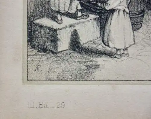 Francois F. Antoine Ferogio (1805-1888) nach, Lithographie, Die Kinderprozession