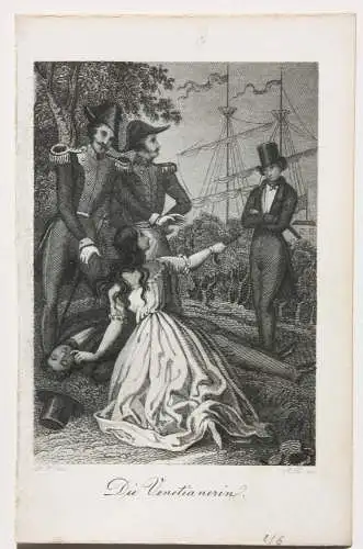 Adolf Dvorzak nach Franz Weigl (1810-?), Stahlstich "Die Venetianerin", um 1850