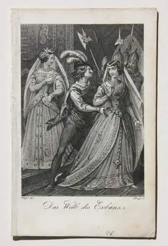 Jung nach Franz Weigl (1810-?), 2 Stahlstiche, "Das Weib des Exbans", um 1850