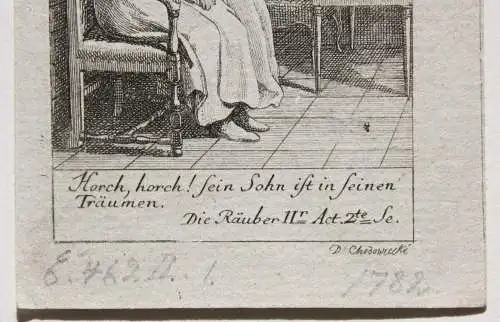 Daniel Nikolaus Chodowiecki (1726-1801) Radierung Friedrich Schiller, Die Räuber