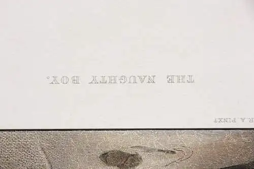 William Finden nach Sir Edwin Landseer, handkol. Stahlstich "The Naughty Boy"