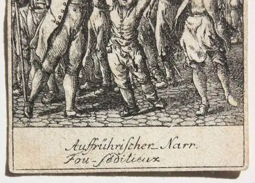 Daniel Nikolaus Chodowiecki (1726-1801) 5 Radierungen "Hundertblatt der Narren"