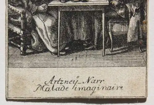 Daniel Nikolaus Chodowiecki (1726-1801) 5 Radierungen "Hundertblatt der Narren"