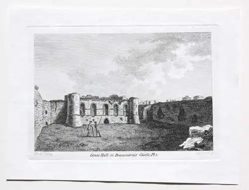Samuel Sparrow (tätig 1770-1806), zwei Radierungen, Castel Beaumarais & Durham