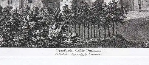 Samuel Sparrow (tätig 1770-1806), zwei Radierungen, Castel Beaumarais & Durham