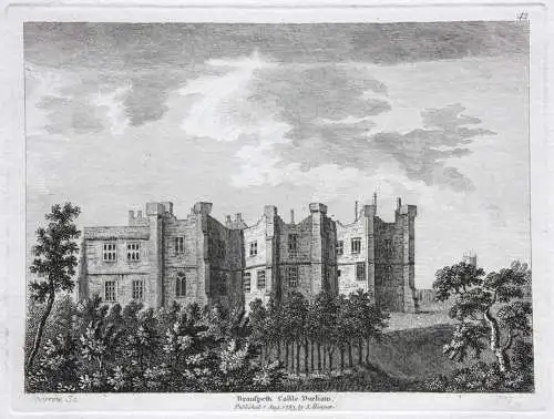 Samuel Sparrow (tätig 1770-1806), zwei Radierungen, Castel Beaumarais & Durham