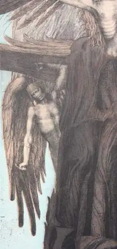 Ernst Fuchs (1930-2015), signierte Farbradierung "Das Gefängnis des Ikarus" 1975