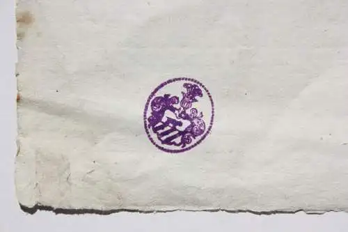Schattenriss eines Mannes in Profilansicht, Silhouette, Tuschzeichnung, 18. Jh.