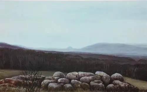 Rudolf Distler (geb. 1946), sign. Farblithographie, nächtliche Landschaft, 1978