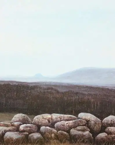 Rudolf Distler (geb. 1946), sign. Farblithographie, nächtliche Landschaft, 1978
