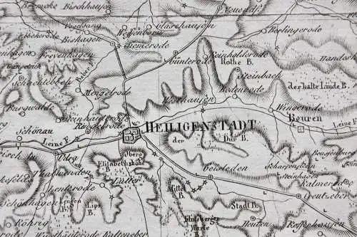 Landkarte, Kupferstich, Geogr. Institut Weimar, Sect. 68, Niedersachsen, um 1810