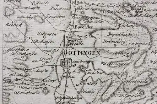 Landkarte, Kupferstich, Geogr. Institut Weimar, Sect. 68, Niedersachsen, um 1810