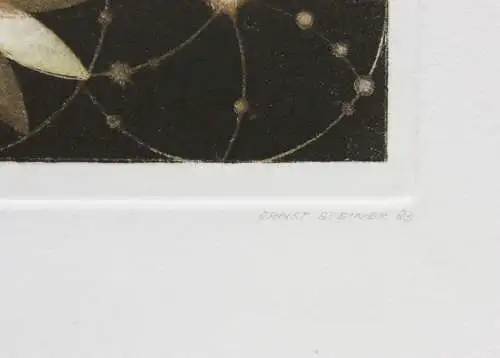 Ernst Steiner (1935-2024), signierte Farbradierung, "Gestaltenwandel", 1983