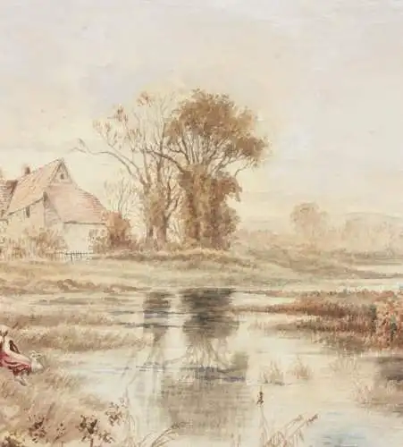 Joseph Halford Ross (1866-1909), signiertes Aquarell, Avon, beyond Chippenham