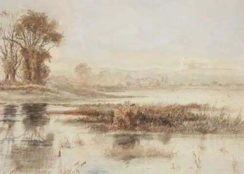 Joseph Halford Ross (1866-1909), signiertes Aquarell, Avon, beyond Chippenham